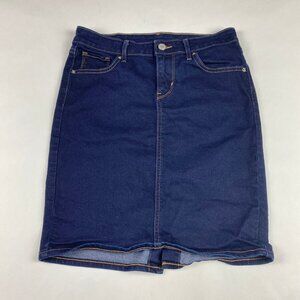 Levi's Denim Skirt Women's Size 25 Dark Wash Jean Skirt